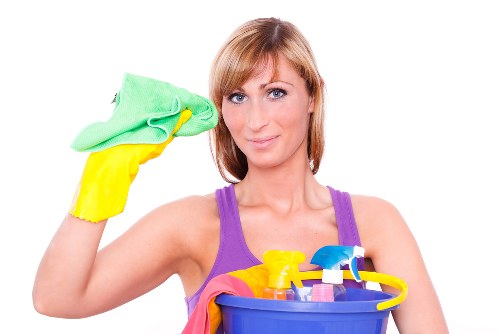 Professional cleaners working in an E2 property interior