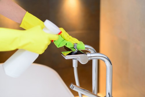 Curtain cleaning service in E2 for a residential window treatment