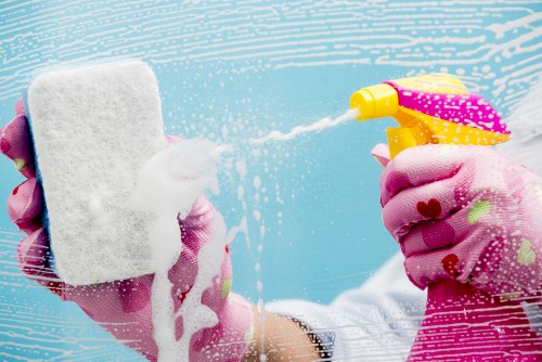Personal protective equipment used during cleaning work