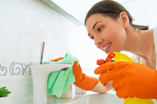 Local cleaning team preparing a property in E2