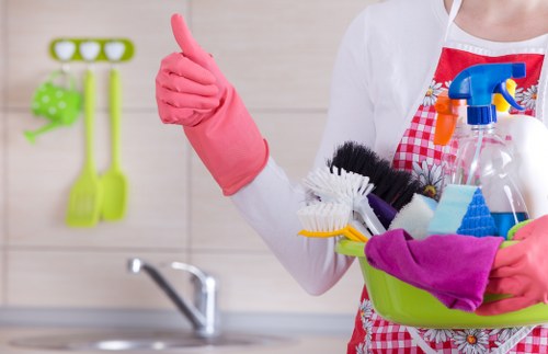 Mattress cleaning equipment set up in an East London home